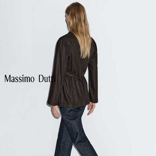 Massimo Dutti Discount Upgrade 2026 Women's Simple Commuting Style High Intelligence Double-breasted Blazer 06040713 Chocolate XS (34) (CN 165/80A)