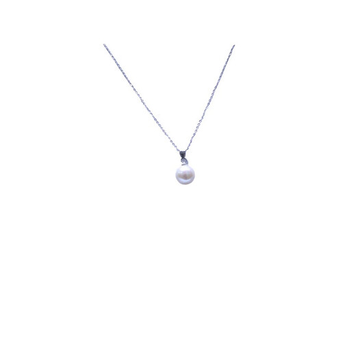 Muju 8.5-9mm natural freshwater pearl pendant S925 silver pendant melon seed buckle fashion simple handmade necklace not included