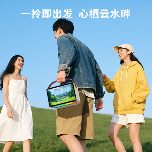 Newman smart karaoke speaker microphone all-in-one for home use portable KTV karaoke machine Bluetooth audio singing children's karaoke smart karaoke machine for gifts 8-inch touch screen丨Genuine karaoke system丨KK19 cool black