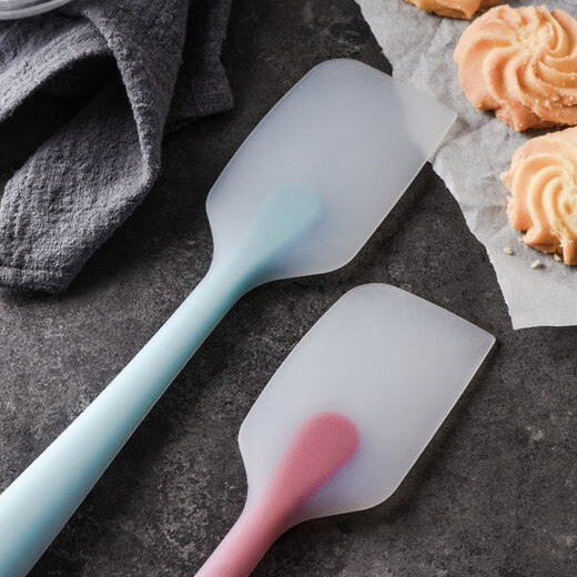 Huanjin high temperature resistant silicone spatula baking tools cream spatula mixing spatula household 6-piece set medium integrated brush 1 + medium translucent spatula 1