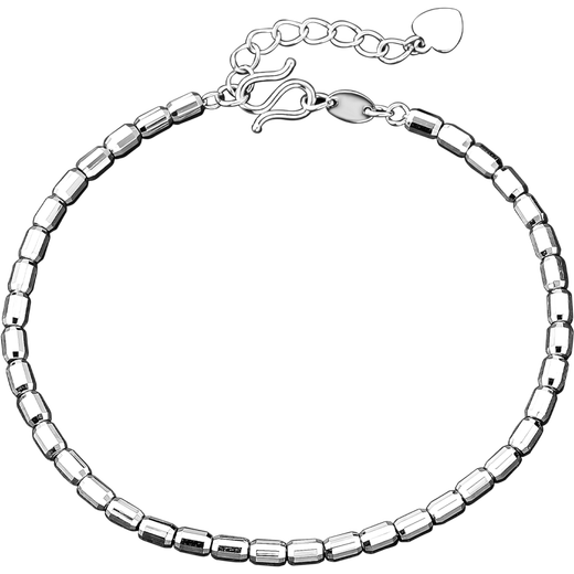 Duozun pt950 genuine platinum bracelet for women, platinum sugar cube bracelet, new bracelet, Valentine's Day birthday gift for girlfriend, 6.34g/length 16-19cm adjustable