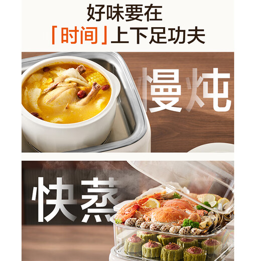 SUPOR electric stew pot, soup pot, water-proof stew pot, 0-coating household multi-function pot, stew and steam all-in-one 17L electric stew pot, stew pot, electric steamer DZ20FC871