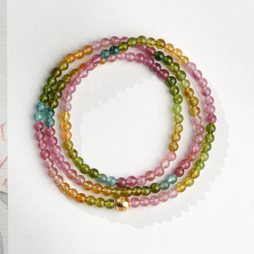 Potala Palace Tourmaline 925 Silver Multi-circle Bracelet Necklace Birth Year Transfer Beads Ball Bead Bracelet Birthday Gift for Men and Women
