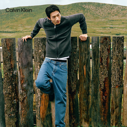 Calvin KleinJeans replica 90 series 25 spring and autumn men and women couples unisex ck American retro straight jeans U1W-denim blue 34