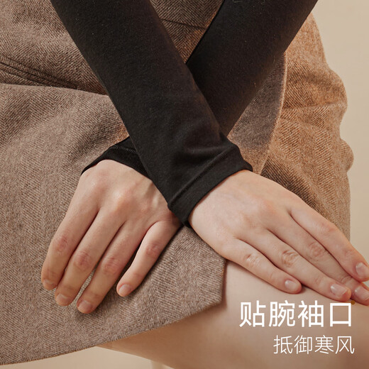 Ropa interior térmica de gatos para mujeres con medio tortuga para el desarrollador a prueba de viento a prueba de viento de resorte interno y otoñal camisa de fondo tibio 2025 nuevo producto