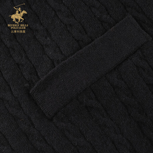 Beverly Paul sheep wool + cashmere autumn and winter new long-sleeved sweater cardigan jacket men's casual business 246146008 black L