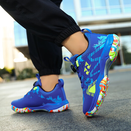 Professional badminton shoes for men and women, sports shoes for women, tennis volleyball shoes, table tennis shoes, men's running shoes, dark blue 43