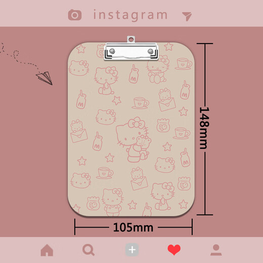 Zhio mignon kt chat pylywood pad a4 clip dossier acrylique sticky note test papier a5a6 apprentissage papeterie de dessin clip padboard carton croquis de croquis carton multifonction k13893-candy kt cat-a4 clip clip clip clip