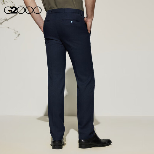 G2000 three-proof technology/anti-static/shopping mall new style men's SS25 machine washable business commuter suit and trousers three-proof-anti-static-twill-trousers-dark indigo 31