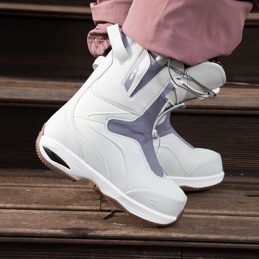 NITRO Snowboarding Shoes 2526 Snow Season FATE All-region All-purpose Skiing Shoes Snowshoes for Carving and Sliding on Snowboards Gray White (Hot-Selling Recommendation Fashionable and Versatile) 39 (Inner Length 255mm)