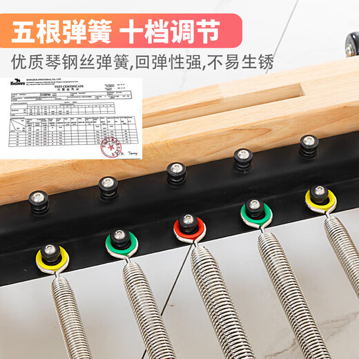 SOXW Foldable Pilates Core Bed Home Large Equipment Commercial Yoga Studio Bed Personal Training Equipment Rubber Wood Folding Gray