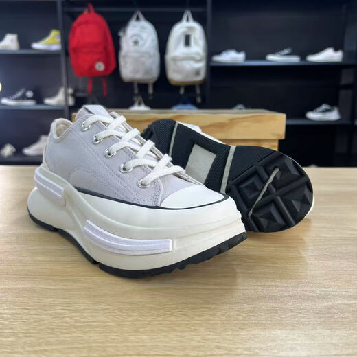 Converse Converse Run Star New Dick-Soled-Sandwich und Frauen Paare, die den off-weißen Low-Top-Leinwandschuhen/A12590C Off-White Low-Top/A12590C 38,5 (240 mm) erhöht haben