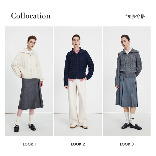 Navigare Italian small sailing women's 25-year new all-wool knitted cardigan sweater cardigan jacket 2334095507