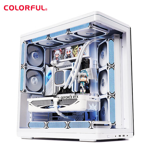 Colorful Ultra 285K RTX5090D/5080 Vulcan flagship graphics card gaming desktop overclocking e-sports Ai computing host DIY assembly machine computer complete machine U9 285K+RTX5090D v2丨Vulcan White