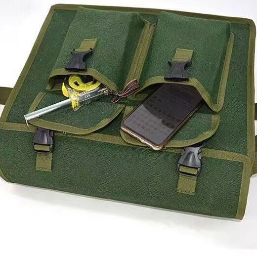 Vinoa canvas tool bag electrician bag repair and installation multifunctional canvas carpentry site bag thickened wear-resistant shoulder bag wear-resistant and tear-resistant canvas mini bucket bag 30*26*10m thickened encrypted wear-resistant and tear-resistant canvas