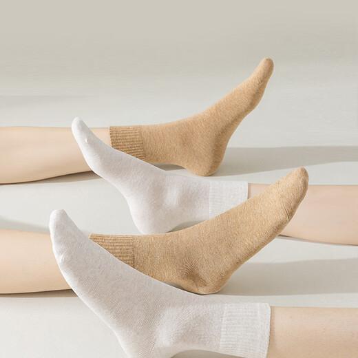 Jeanswest Jeanswest Women's 2025 Winter New Simple Commuting Versatile Casual Women's Stockings (Three Pairs) XO Black 3-6185 One Size