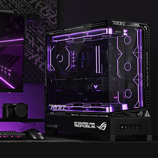 ASUS (ASUS) ASUS rog family bucket AMD Ryzen R7 9800X3D barebone game console 9700X ASUS complete machine without graphics card computer host diy assembly computer 9700X barebone + 32G丨Configuration one