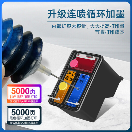 月辉适用惠普683墨盒 适用deskJet Plus 6178 6578打印机 【打1050页】黑+彩大容量套装