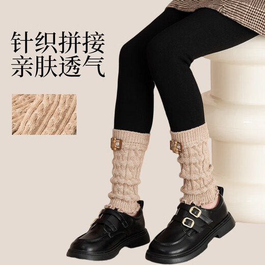 Barbie children's leggings autumn and winter thickened velvet warm girls' pants winter black leggings nine-point pantyhose set pants