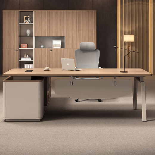 Boss desk and chair combination simple modern single table office furniture table executive desk supervisor manager table 1.6 meters boss table (long cabinet version)