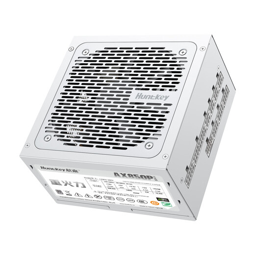 Huntkey Heavy Firepower AX850P Trident Platinum 850 W weißes Netzteil (80PLUS Platinum Vollform/7 Jahre Garantie/ATX3.1/PCIe5.1/geprägtes Kabel)