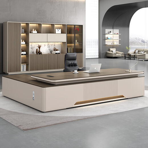 Guiqiu boss desk office desk and chair combination simple and modern president desk supervisor desk manager desk boss president table 2 meters boss table + chair + 2.4 meters bookcase