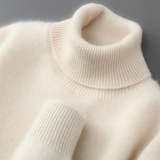 ROMON Autumn and Winter Pure Wool Sweater Men's Turtle Collar Thickened Solid Color Sweater Business Casual Loose Pullover Knitted Bottom Raw Cashmere Camel Turtle Collar M Recommended 120-130 Jin Jin equals 0.5 kg