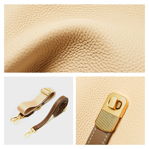 15MINS bag women's leather shoulder crossbody bucket bag simple light luxury handheld women's bag birthday gift for girlfriend