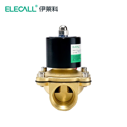 ELECALL solenoid valve (1 inch) AC220V copper water valve oil valve air valve normally closed type 2W-250-25