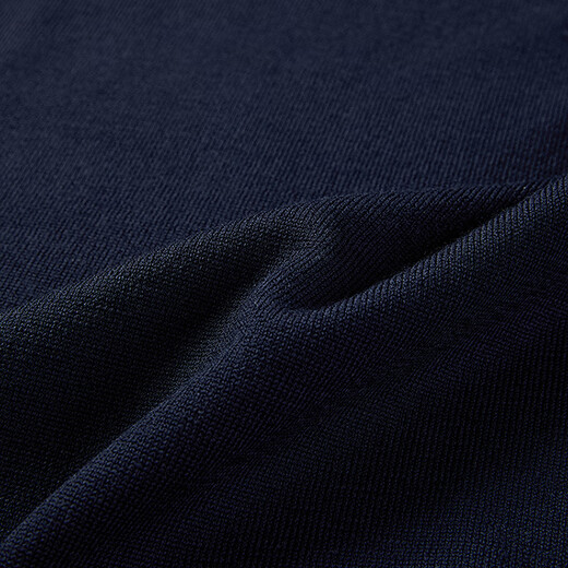 YOUNGOR Youngor machine washable 100% wool 2025 autumn and winter new round neck pullover solid color bottoming sweater, navy 105cm