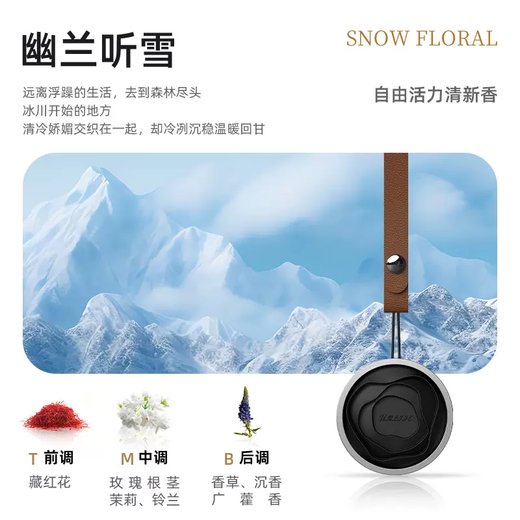 Yusenyi Ocean Fragrance Air Export Car Aromatherapy New Car Air Conditioning Export Decorative Solid Balsam Classic Edition Perfume Hanging Orchid Edition (Orchid Listening to Snow Fragrance) French imported plant essence removes formaldehyde, cleans and leaves a long-lasting fragrance