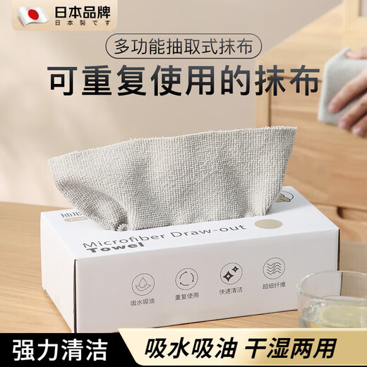 TYZAYR Japanese rag kitchen disposable lazy rag thickened washable dishcloth wet and dry removable 20*20cm box 2 boxes gray (40 pieces)