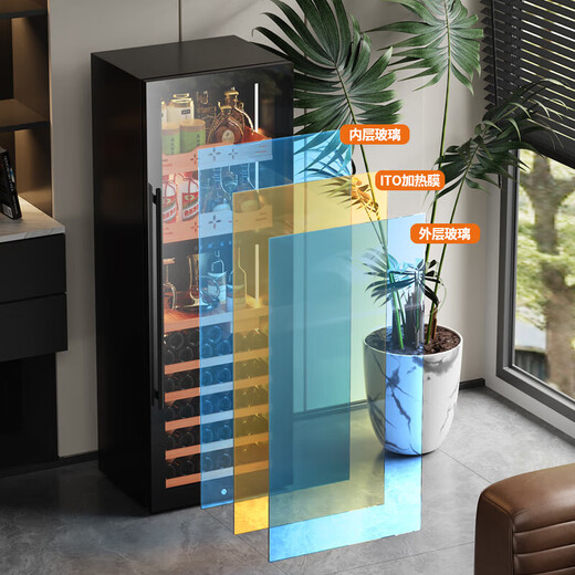 Bai Kailun red wine cabinet constant temperature wine cabinet air-cooled and frost-free multi-functional dual temperature dual control large capacity embedded refrigeration home ice bar office wine living room tea preservation foreign wine white wine single temperature | wifi smart connection | hanging cup red wine tea 420L 1.8 meters large capacity first-class energy efficiency