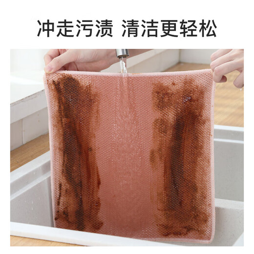 Special corn rag for kitchen, strong water absorption, not easy to shed lint, thickened scouring pad for household table wiping to remove oil stains 30*40cm 3 pack (upgraded color)
