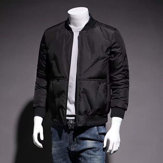 Baseball collar cotton jacket for men in autumn and winter, trendy brand thickened warm jacket for middle-aged and elderly dads, cotton jacket for men TL-2211 Khaki 2XL