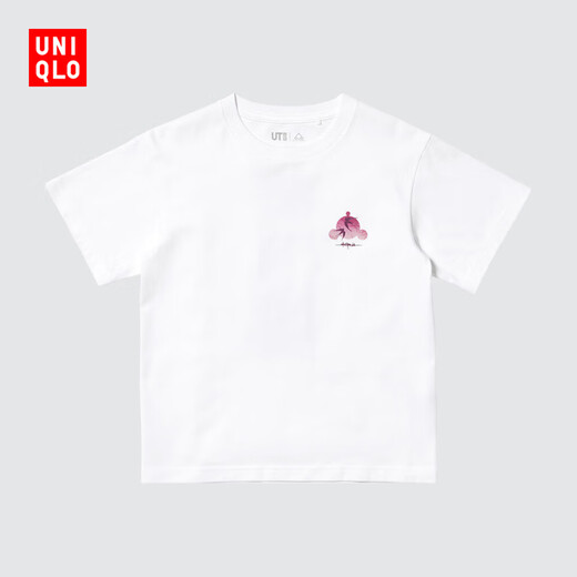 Uniqlo children's clothing girls UT POP MART printed short-sleeved T-shirt bubble mart breathable 474761 00 white 120