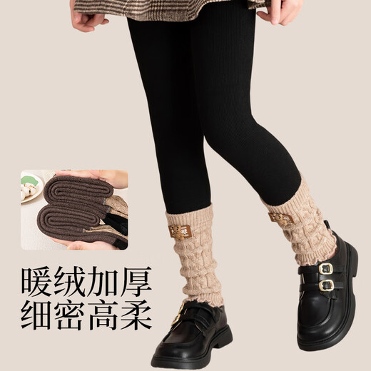 Barbie children's leggings autumn and winter thickened velvet warm girls' pants winter black leggings nine-point pantyhose set pants