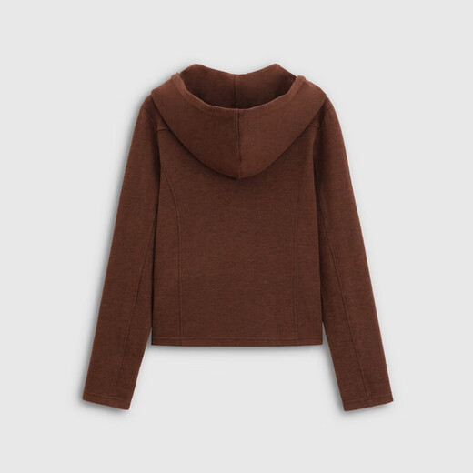 Gap Women's 2025 Autumn New Embroidered Logo Fitted Zipper Hooded Sweater Slim Top 792688