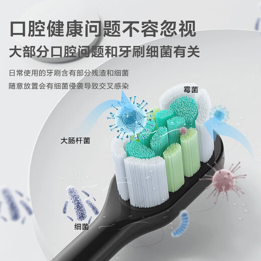 PLUZZ toothbrush rack disinfection and sterilization high-end intelligent induction opening and closing electric toothbrush sterilizer UV disinfection without punching and automatic air drying Deep Purple + automatic induction opening and closing + automatic air drying + 5600 long battery life AI intelligent induction + ultraviolet disinfection and sterilization rate 99%