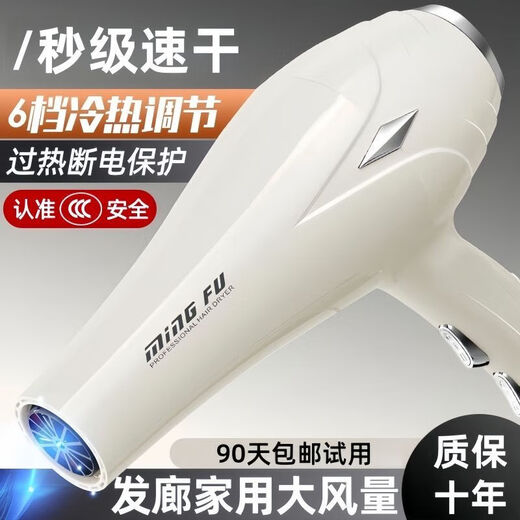 Hair dryer for hair salons, strong wind, home barber shop, high-power negative ion silent quick-drying hair care hair dryer, blue light hair care, black AC pure copper AC high-speed movement, 100% authentic