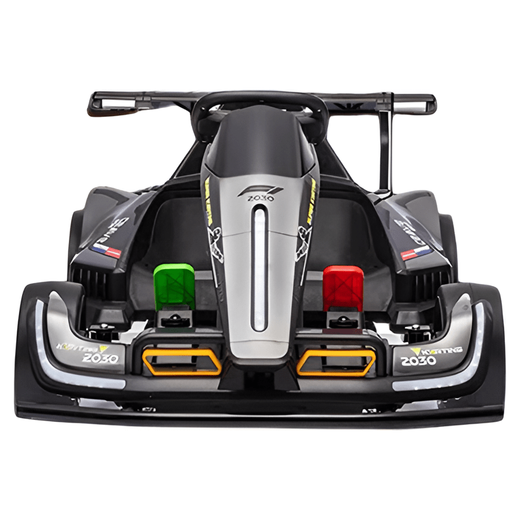 Iosn children's kart electric baby drift car can sit on adult F1 toy children's four-wheel remote control car painted gray + 4845 silent motor + 24V14a dual drive