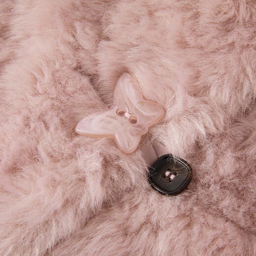 Xiangying Cat Velvet Pink Fur Jacket Women 2025 Winter New Loose Fur All-in-One Eco-Friendly Fur Silver Peony XL 170/92A/125-140Jin Jin is equal to 0.5 kg