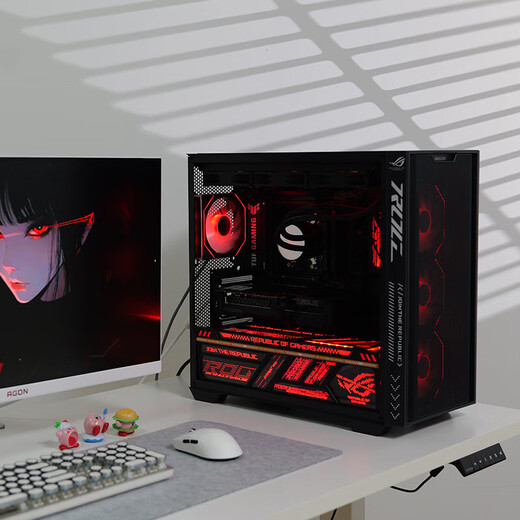 ASUS Chasing Shadow 24-issue interest-free RTX5080/5070 graphics card AMD Ryzen 9800X3D thousand frames e-sports game console assembly computer DIY desktop complete machine air duct chassis R7 9800X3D + ASUS RTX5080 configuration six