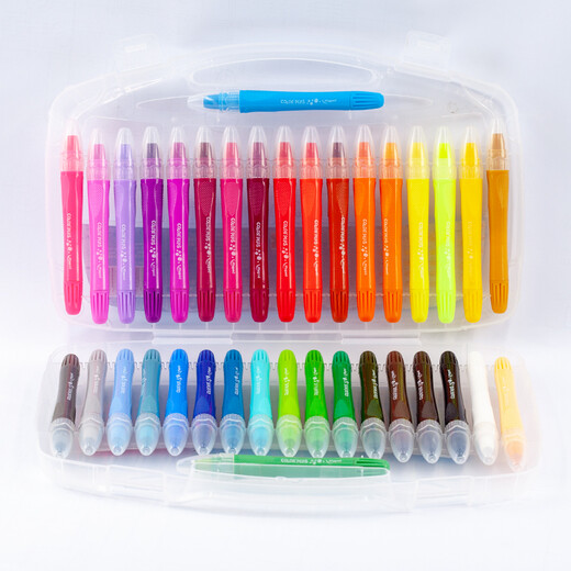 Maped (Maped) Siloso Colorido 36 Colores 36 Colores Los crayones de pintura de pintura para el aceite colorido para el agua soluble en el agua no son manos sucias de la estación de papelería de cepillo de jardín de infantes de jardín de infantes de jardín