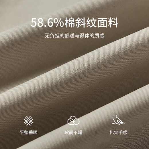 Xiangying Barn Style Khaki Windbreaker Women's 2026 Spring New British Style Spliced ​​Mid-Length Lapel Casual Jacket Khaki M 160/84A/95-110Jin Jin is equal to 0.5 kg