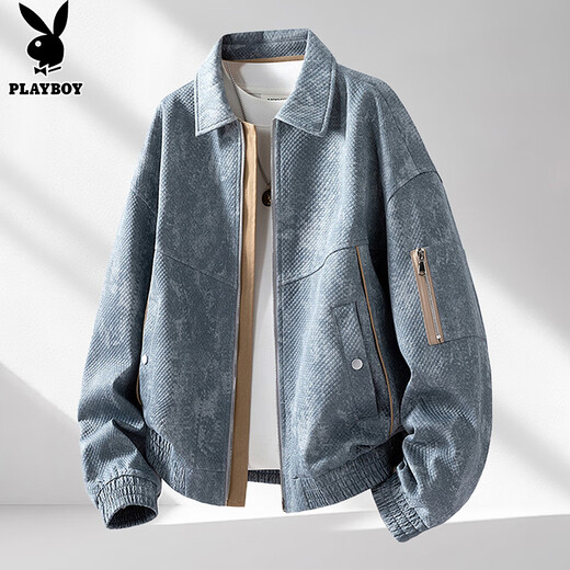 Playboy (PLAYBOY) coat men's jacket men's autumn and winter high-end casual men's clothing handsome high-end denim clothing