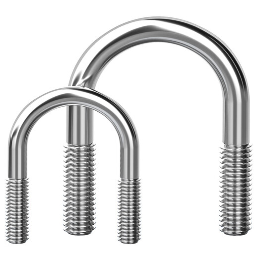 Tianzhuo Hardware 304/316/201 stainless steel U-shaped screw U-shaped clamp bolt fixed pipe clamp clamp MM6M8M10M12-M24 304-M6*33-15 pieces