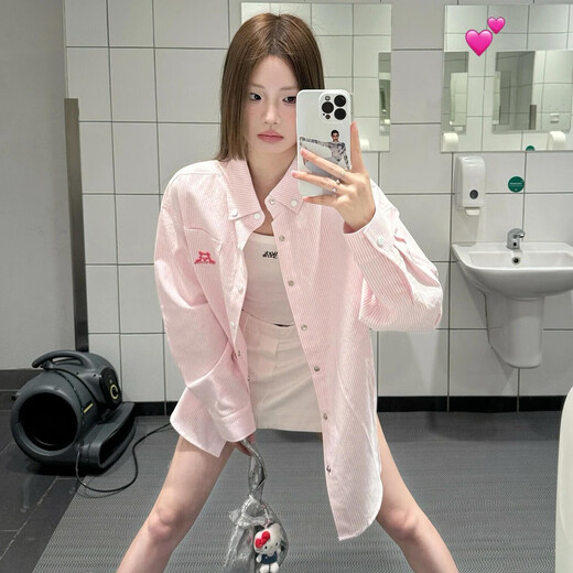 Nanmu Xiong shirt jacket women's autumn and winter 2026 new retro plaid long-sleeved shirt niche design loose cardigan pink shirt 90-120Jin Jin is equal to 0.5 kg