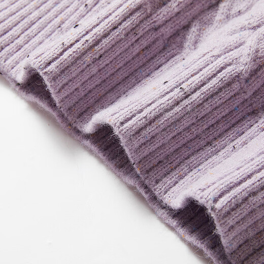 Xiangying Half-Zip Lapel Sweater Women's Long Sleeve 2025 Winter New Gentle Wind Pullover Purple Cable Sweater Purple XL 170/92A/125-140Jin Jin is equal to 0.5 kg