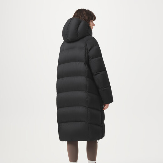 Tambor Cloud Puff Down Jacket Women's Long 2025 Winter New Thickened Warm Hooded Jacket TB5530838D Black XS